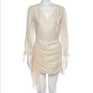 Rhode Ruffle Dress white and gold size S